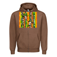 Chestnut st patricks cow and shamrock with cowhide Zipper Hoodie - Artiststas