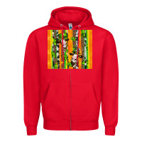 Red st patricks cow and shamrock with cowhide Zipper Hoodie - Artiststas