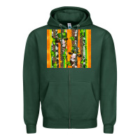 Sports Green st patricks cow and shamrock with cowhide Zipper Hoodie - Artiststas