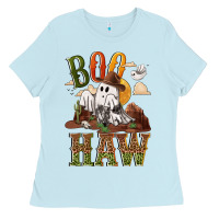 Baby Blue Boo haw Ladies Tee - NancyCooperArtShop