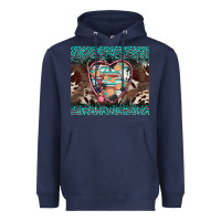 Navy western nurse stethoscope turquoise leopardes Heavyweight Hoodie - BarkalooDesign