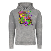 Louisiana Map Mardi Gras Olivia Vintage Hoodie | Teevron