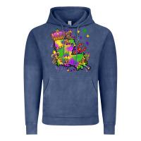 Vintage Denim louisiana map mardi gras olivia Vintage Hoodie - OliviaCreatesArt