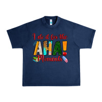 Navy i do it for the aha moments Urban Heavy Tee - RanaPortraitStore