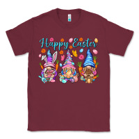 Burgundy Happy Easter gnomies Easter Day Classic Tee - HowdyJamesFarm