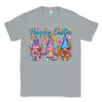 Heather Grey Happy Easter gnomies Easter Day Classic Tee - HowdyJamesFarm