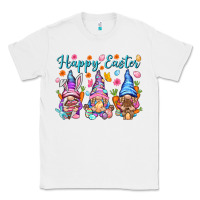 White Happy Easter gnomies Easter Day Classic Tee - HowdyJamesFarm