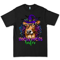 Black Hocus Pocus Heifer with Cow and Halloween Premium Tee - texasbilliewilder