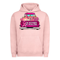Pigment Salmon truck in october we wear pink Urban Hoodie - AdoDesignShop