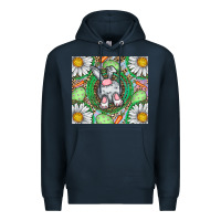 Navy Easter Bunny Premium Hoodie - CowhideDigitalArt