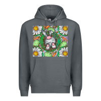 Rock Easter Bunny Premium Hoodie - CowhideDigitalArt