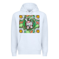 White Easter Bunny Premium Hoodie - CowhideDigitalArt