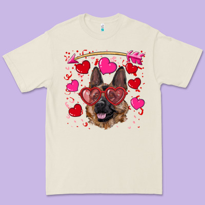 Valentine's German Shepherd Premium Tee Designed By Ranaportraitstore