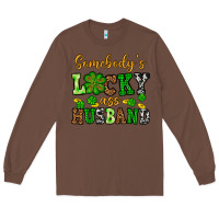 Chestnut St. Patrick's Somebody's lucky as husband Long Sleeve Tee - OliviaCreatesArt