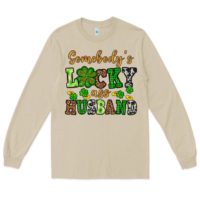 St. Patrick's Somebody's Lucky As Husband Long Sleeve Tee by OliviaCreatesArt | Teevron
