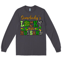 Smoke St. Patrick's Somebody's lucky as husband Long Sleeve Tee - OliviaCreatesArt
