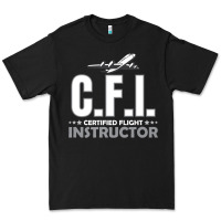 Black CFI CFI Certified Flight Pilot Gift CFI Flying Instructor Premium Tee - longCreatives