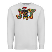 Dove Grey dachshund puppy christmas joy Premium Sweatshirt - BarkalooDesign