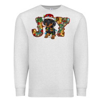 Oatmeal Heather dachshund puppy christmas joy Premium Sweatshirt - BarkalooDesign