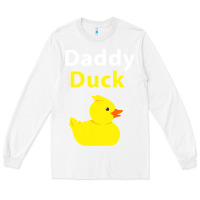 White Funny Daddy Duck Rubber Duck Long Sleeve Tee - longCreatives