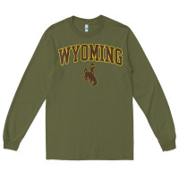 Army Green Womens Wyoming Cowboys Apparel Fan Favorite Arch Long Sleeve Tee - longCreatives