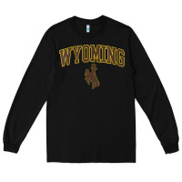 Black Womens Wyoming Cowboys Apparel Fan Favorite Arch Long Sleeve Tee - longCreatives