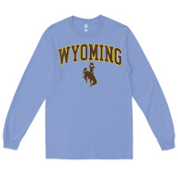 Colony Blue Womens Wyoming Cowboys Apparel Fan Favorite Arch Long Sleeve Tee - longCreatives