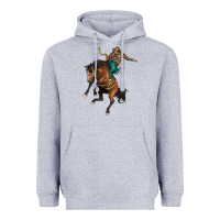 Heather Grey western horse rodeo Heavyweight Hoodie - BarkalooDesign