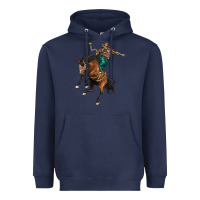 Navy western horse rodeo Heavyweight Hoodie - BarkalooDesign