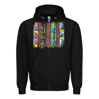 Black easter eggs and leopard brushstrokes Zipper Hoodie - Artiststas