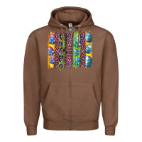 Chestnut easter eggs and leopard brushstrokes Zipper Hoodie - Artiststas