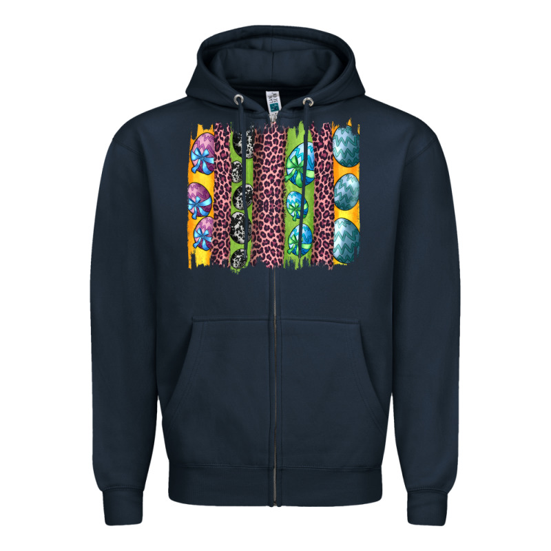 Easter Eggs And Leopard Brushstrokes Zipper Hoodie by Artiststas | Teevron