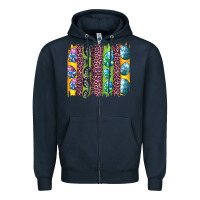 Navy easter eggs and leopard brushstrokes Zipper Hoodie - Artiststas