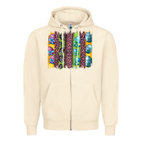 Sandshell easter eggs and leopard brushstrokes Zipper Hoodie - Artiststas