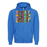 True Royal easter eggs and leopard brushstrokes Zipper Hoodie - Artiststas