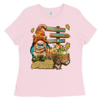 Bubblegum Pink Pumpkin patch hayrides and corn maze Ladies Tee - NancyCooperArtShop