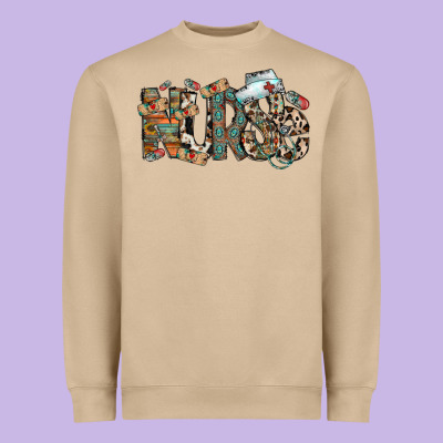 Nurse Western Heavyweight Sweatshirt Designed By Racoondesign