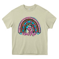 Mossy leopard cowhide nurse rainbow Heavy Core Tee - JahusDesignShop