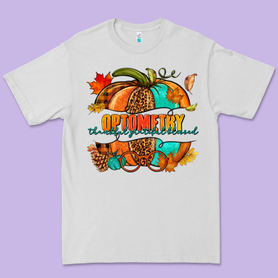 Optometry Thankful Grateful Blessed Pumpkin Premium Tee Designed By Nancycooperartshop