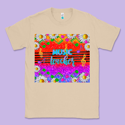 Rainbow Music Teacher Classic Tee Designed By Tumblerdesignbyshophia