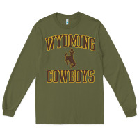 Army Green Wyoming Cowboys Men's Apparel Gameday Arch Over Cowboys Sweat Long Sleeve Tee - longCreatives