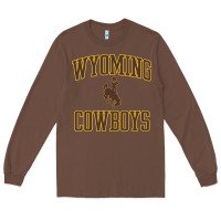 Chestnut Wyoming Cowboys Men's Apparel Gameday Arch Over Cowboys Sweat Long Sleeve Tee - longCreatives