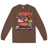 Chestnut Valentine's Day Truck Farm Animals Cupid XOXO Long Sleeve Tee - FaDigitalArtStudio