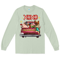Matcha Valentine's Day Truck Farm Animals Cupid XOXO Long Sleeve Tee - FaDigitalArtStudio