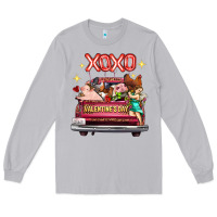Moon Dust Valentine's Day Truck Farm Animals Cupid XOXO Long Sleeve Tee - FaDigitalArtStudio