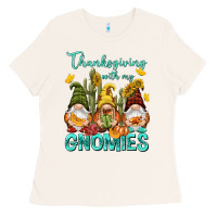 Bone Thanksgiving With My Gnomes Ladies Tee - NancyCooperArtShop