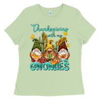 Matcha Thanksgiving With My Gnomes Ladies Tee - NancyCooperArtShop