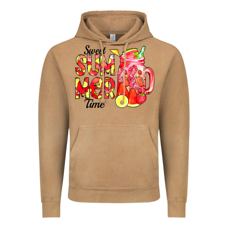 Sweet Summer Time Waterolor Vintage Hoodie by CowCowDesign | Teevron