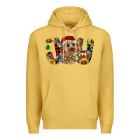 Antique Gold Cockapoo Christmas Joy Premium Hoodie - RanaPortraitStore