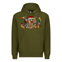 Army Green Cockapoo Christmas Joy Premium Hoodie - RanaPortraitStore